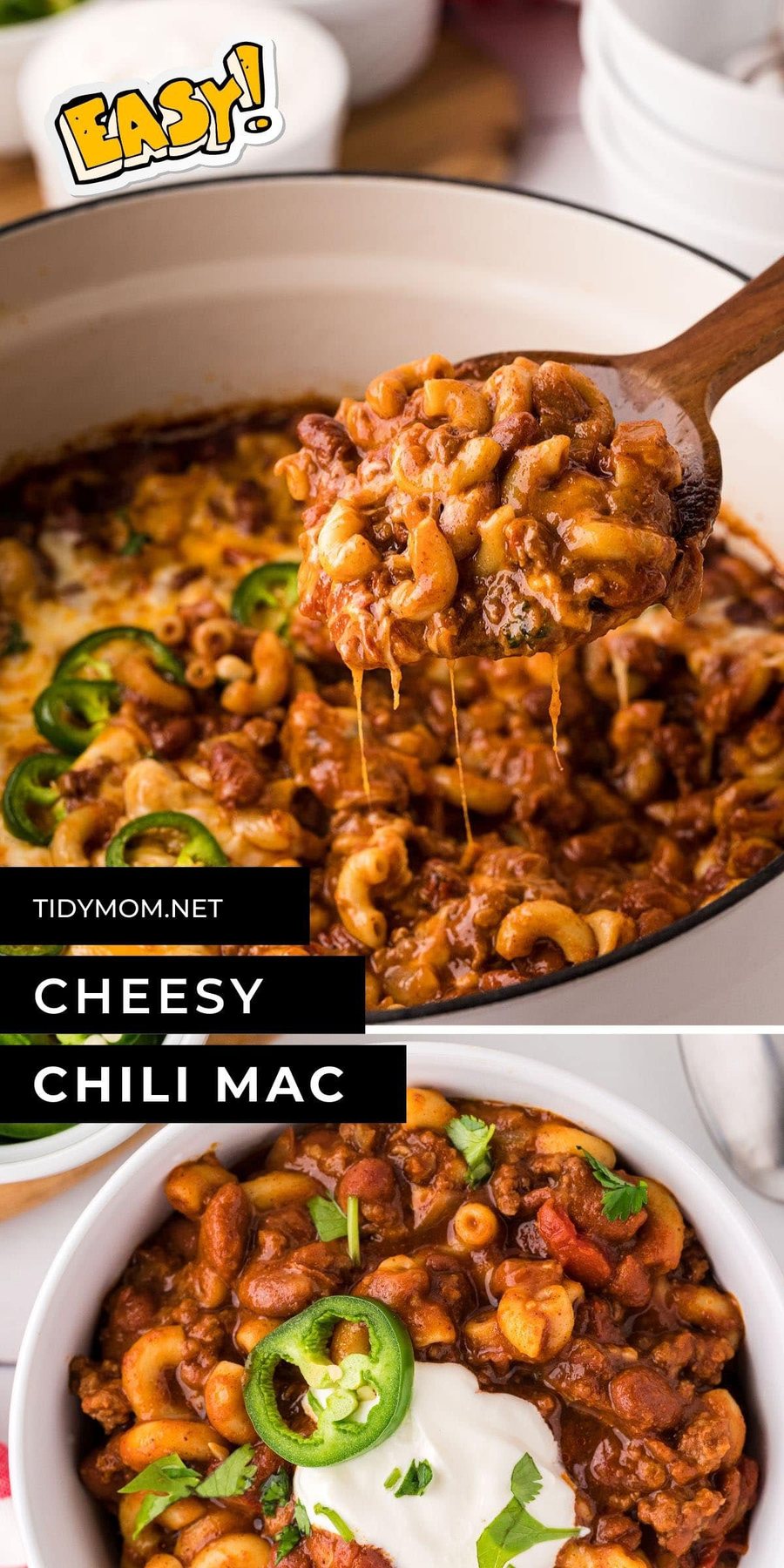 chili mac photo collage