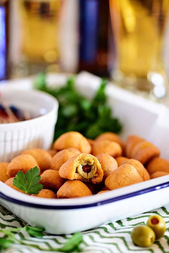 Cheesy Olive Bites