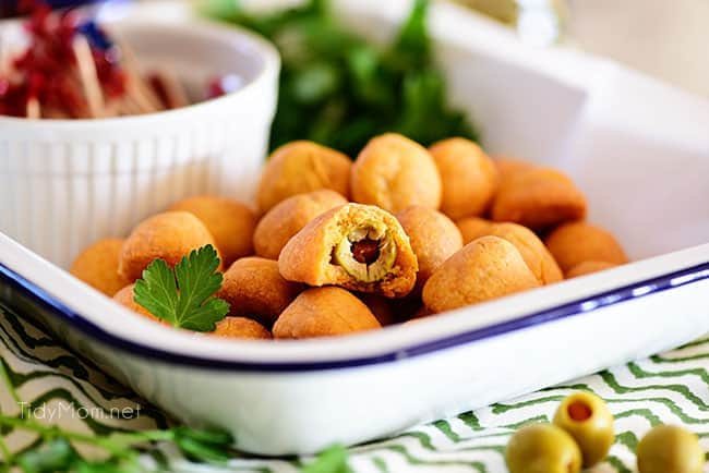 Cheesy Olive Bites