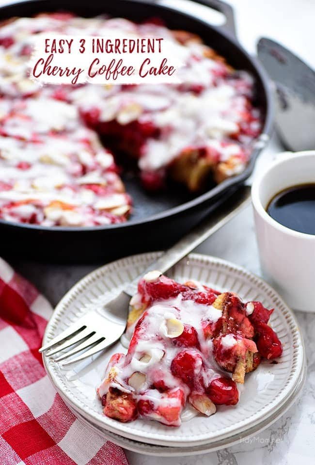 Easy 3-Ingredient Cherry Coffee Cake Recipe