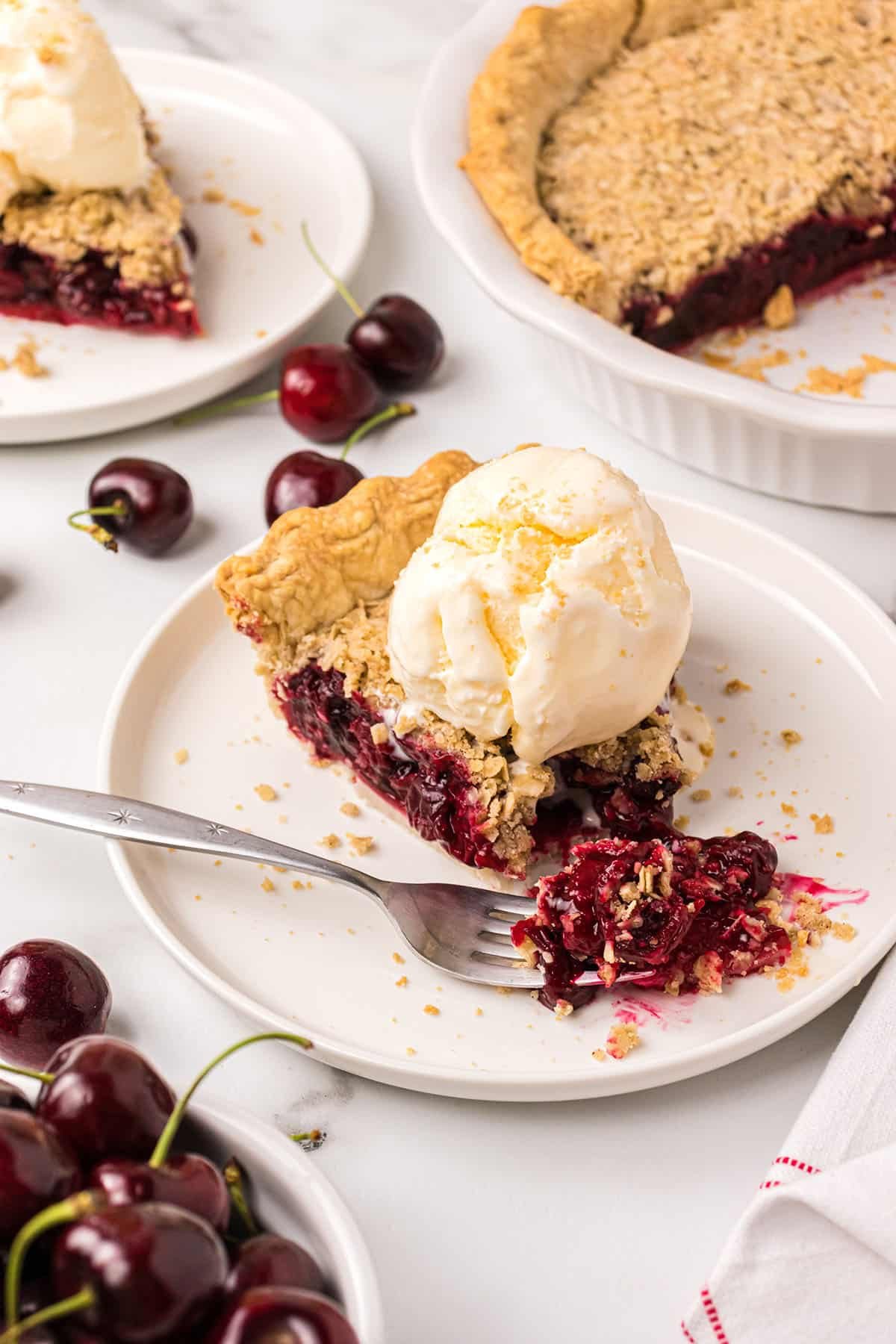 Cherry Crumb Pie (with frozen tart cherries)