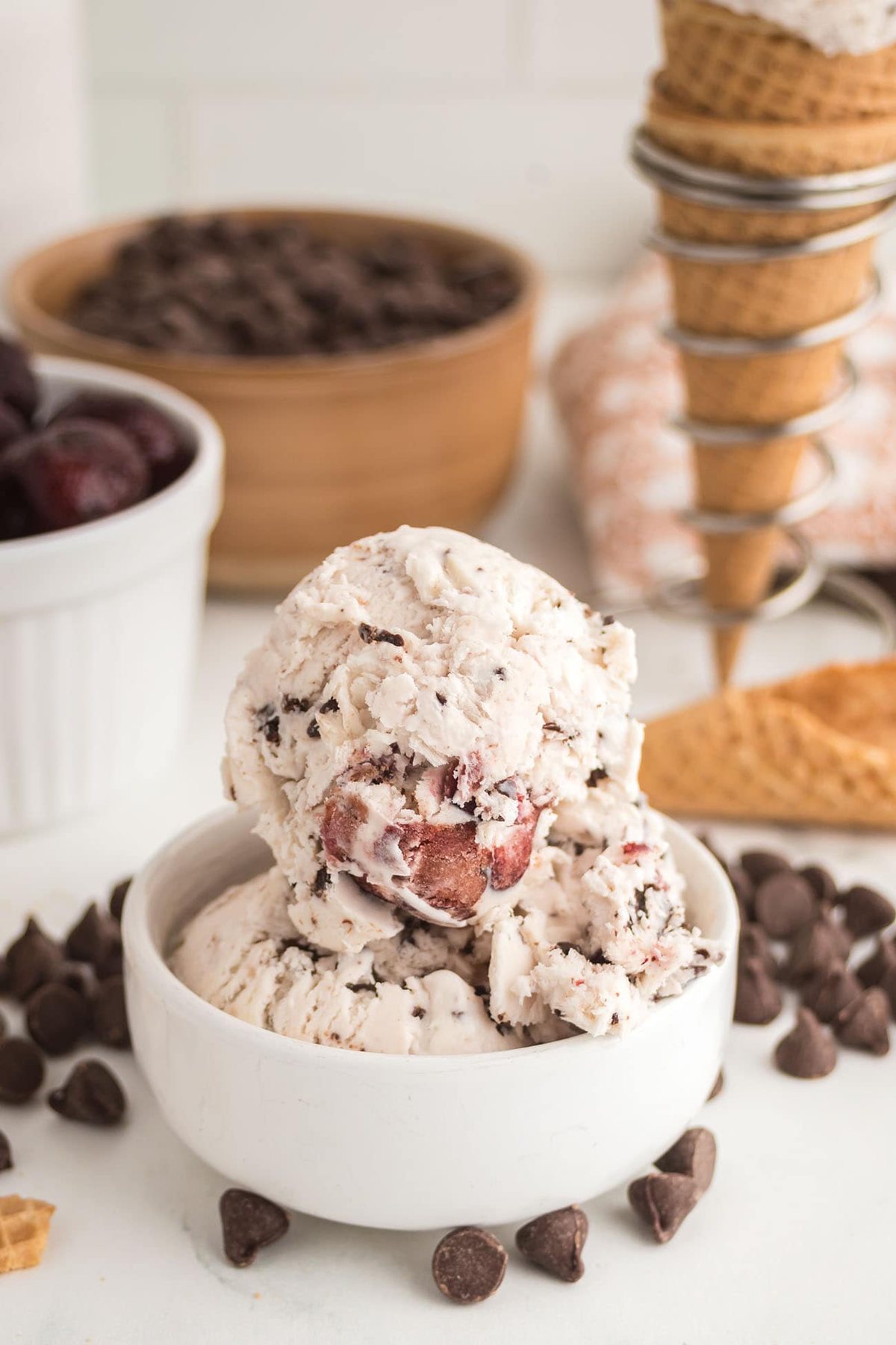 No-Churn Cherry Garcia Ice Cream