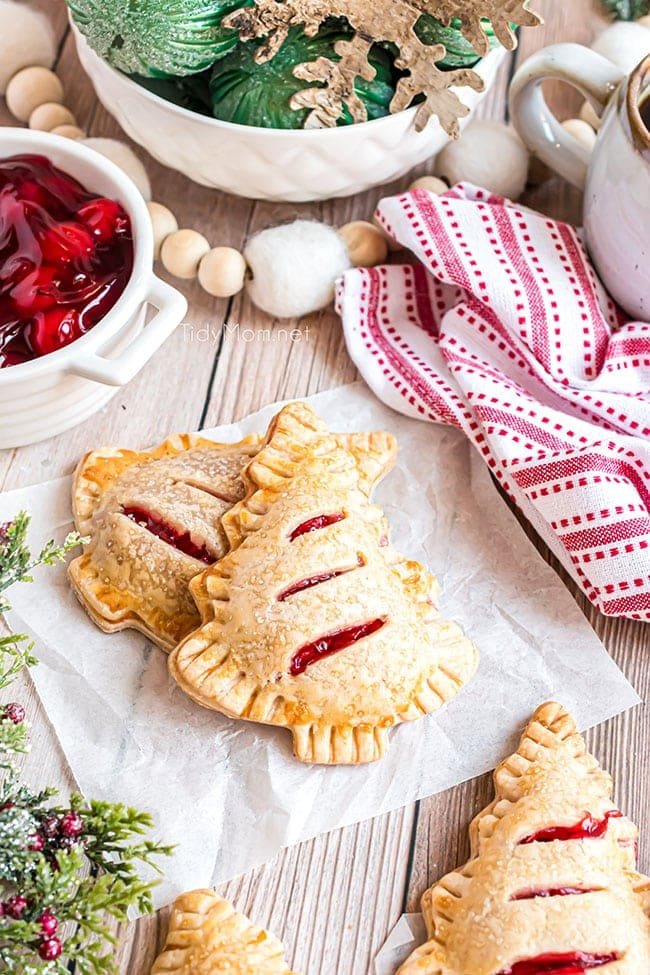 Easy Christmas Tree Cherry Hand Pies