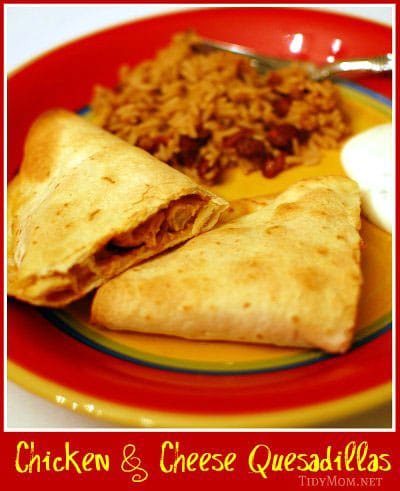 Chicken & Cheese Quesadillas