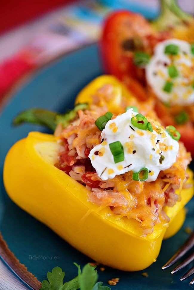 Yellow Chicken Stuffed Pepper