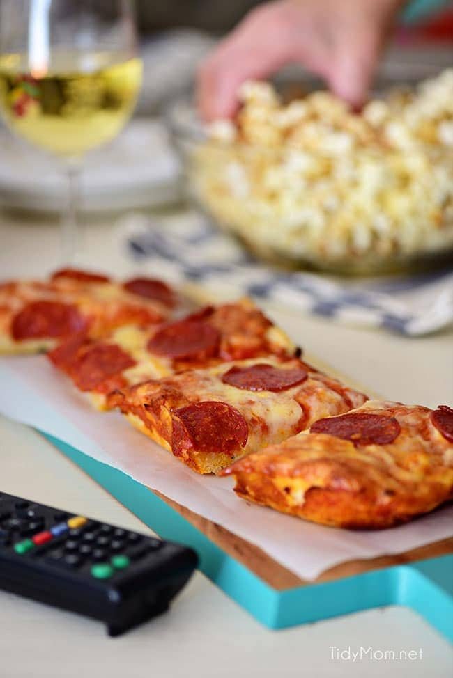 Pizza and Popcorn Movie Night. Make Gourmet Popcorn at home for a special treat. Oven-ready pizza, Sweet Heat Maple-Chili Popcorn, something to sip on and your favorite movie and you have a perfect date night at home. Print the gourmet popcorn recipe at cetcu.com