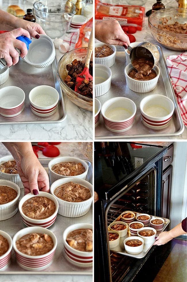 Individual Chocolate Bread Pudding recipe at cetcu.com
