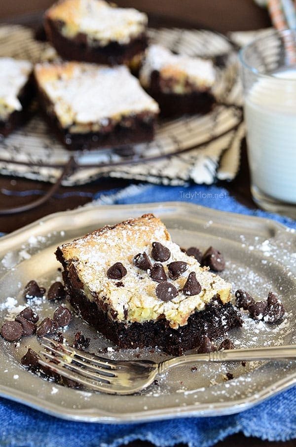 Chocolate Chip Gooey Butter Cake. So delicious you wont want to share! recipe at cetcu.com