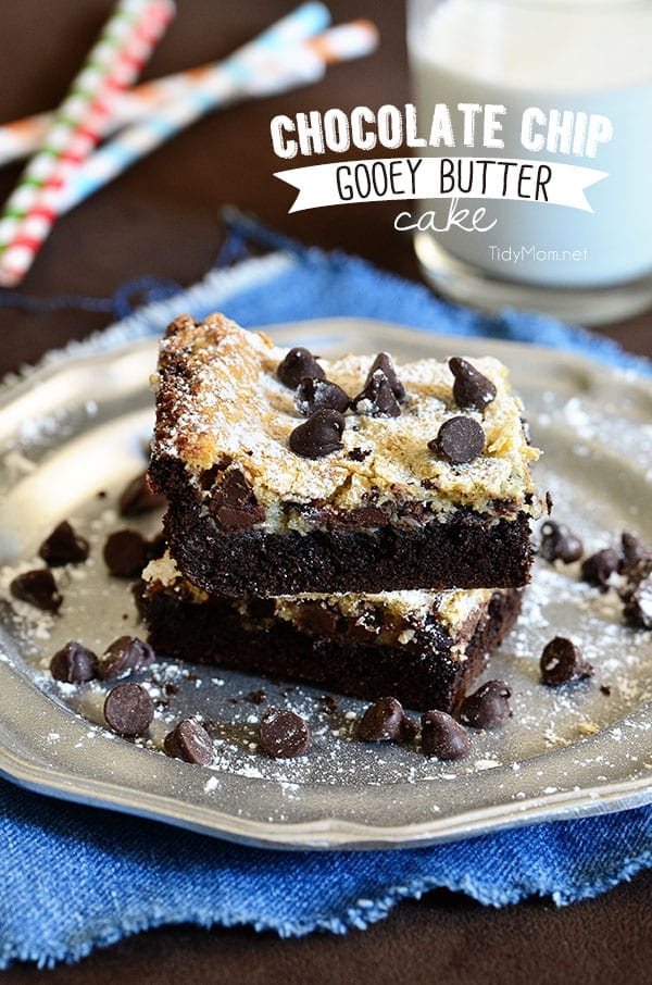 Chocolate Chip Gooey Butter Cake {VIDEO}