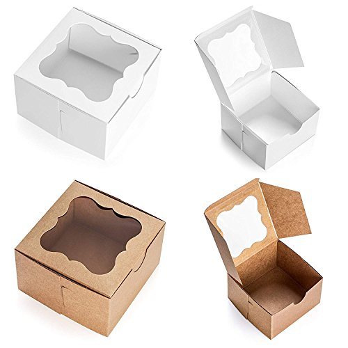 White Bakery Box with Window