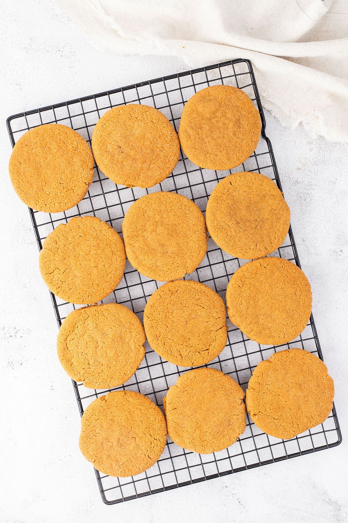baked cookies on cooling rack