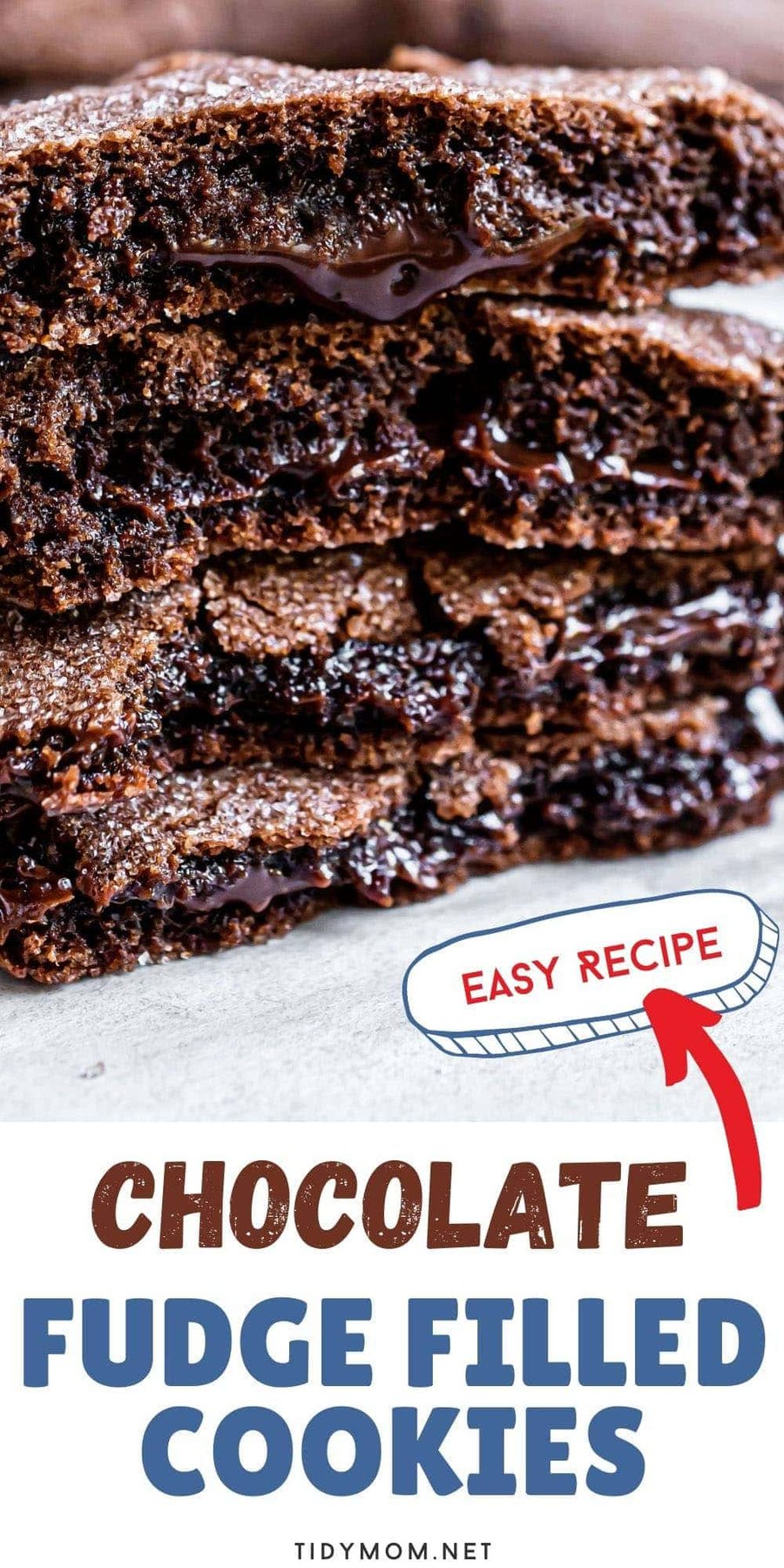 close up of the inside of chocolate fudge cookies