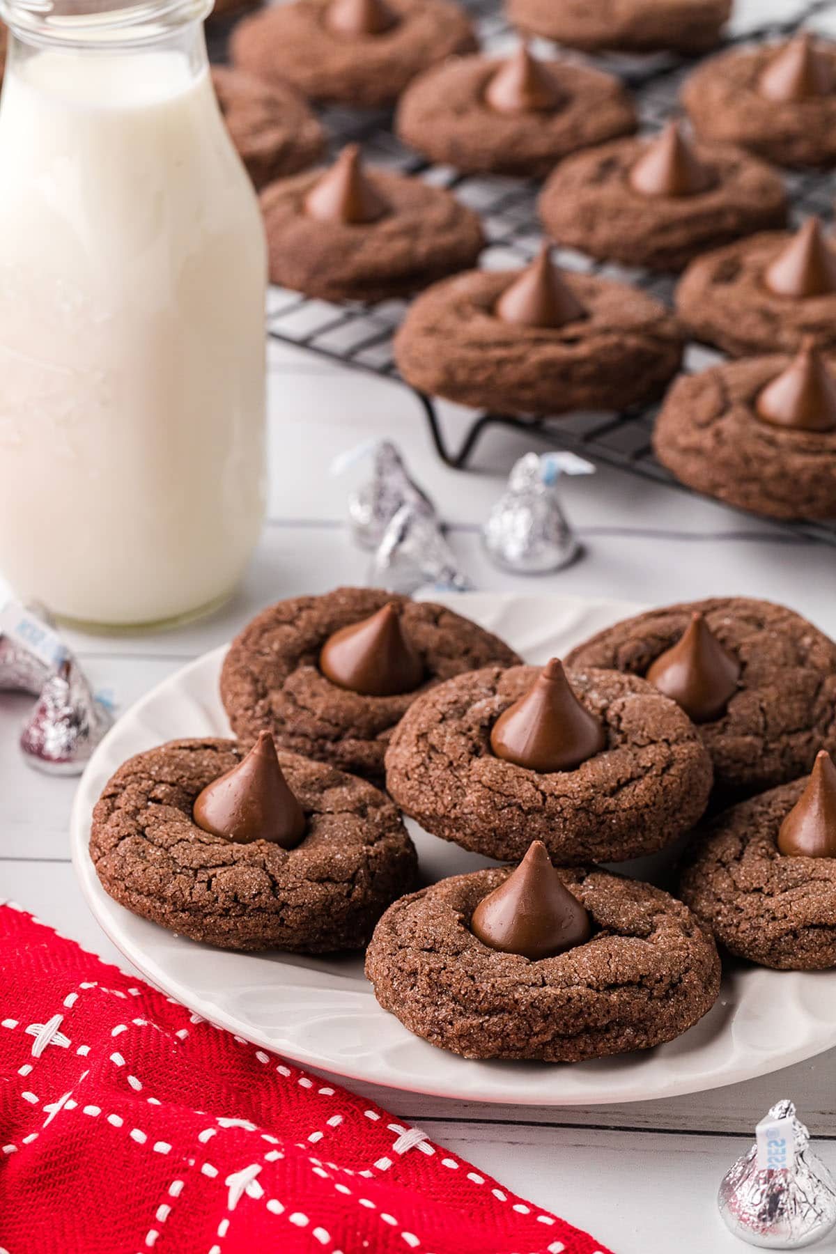 Double Chocolate Kiss Cookies