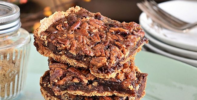 Gooey Chocolate Peacan Pie Bars at cetcu.com