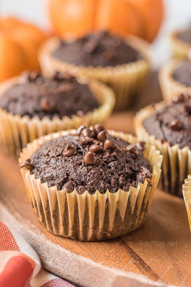 Easy Chocolate Pumpkin Muffins