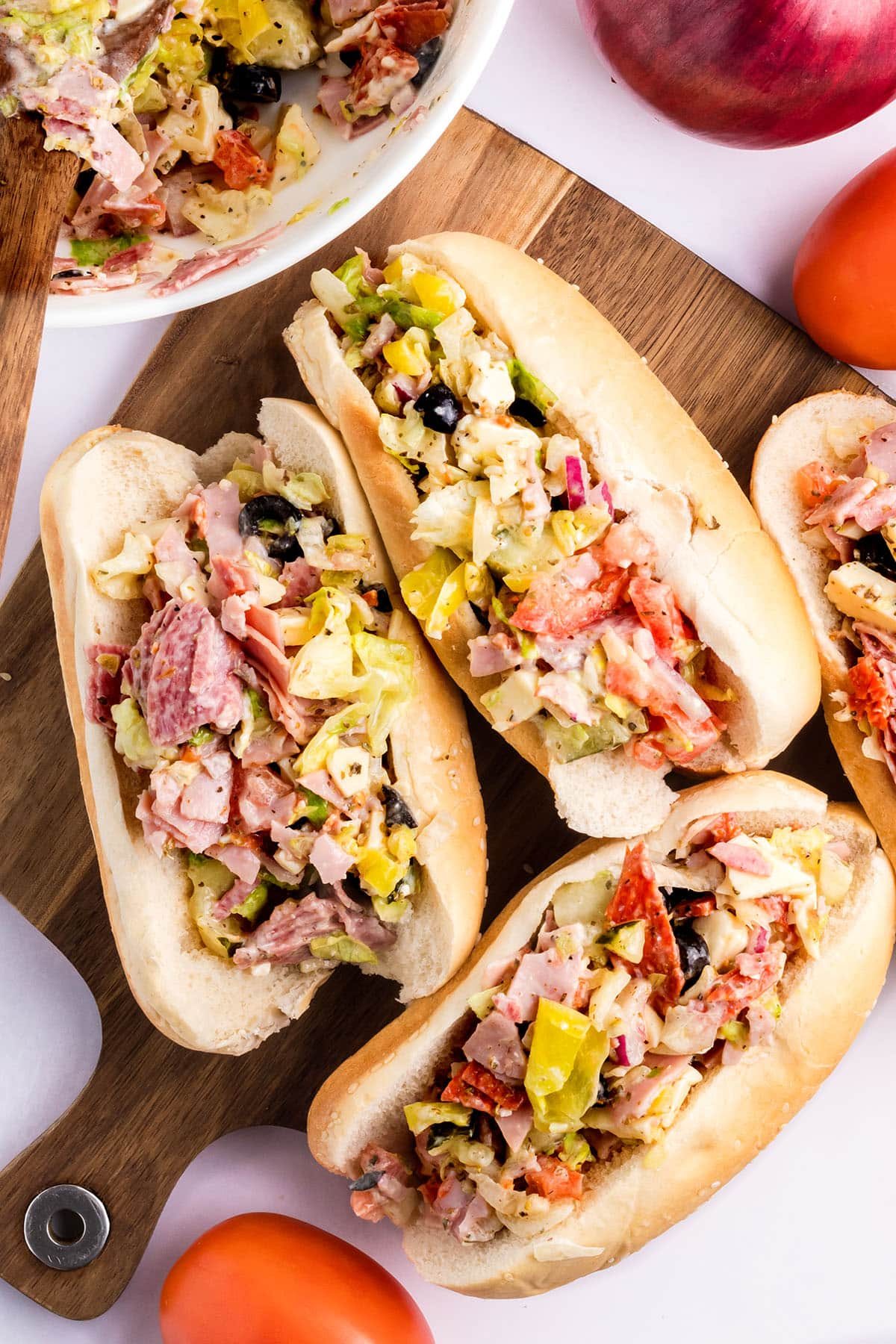 Chopped Italian Sub Sandwiches