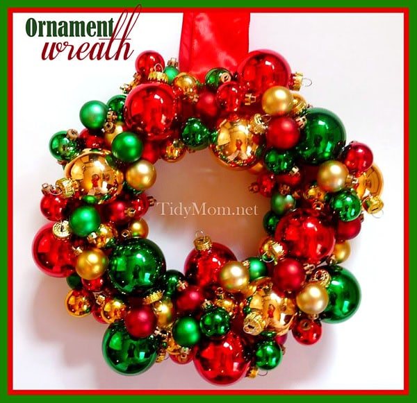 Christmas Craft – {Glass} Ball Ornament Wreaths
