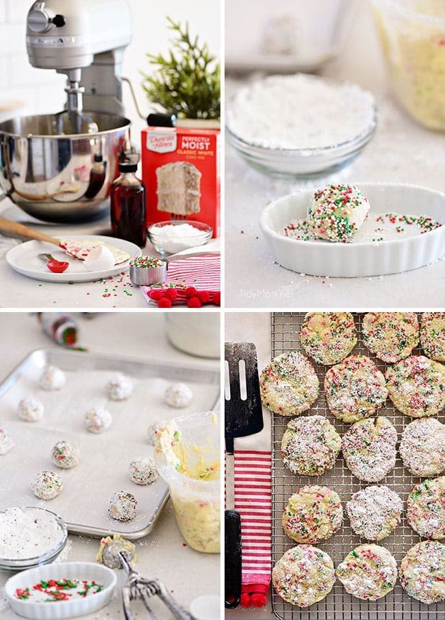 how to make Christmas Gooey Butter Cookies