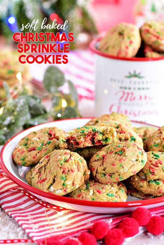 Soft-Baked Christmas Sprinkle Cookies {VIDEO}