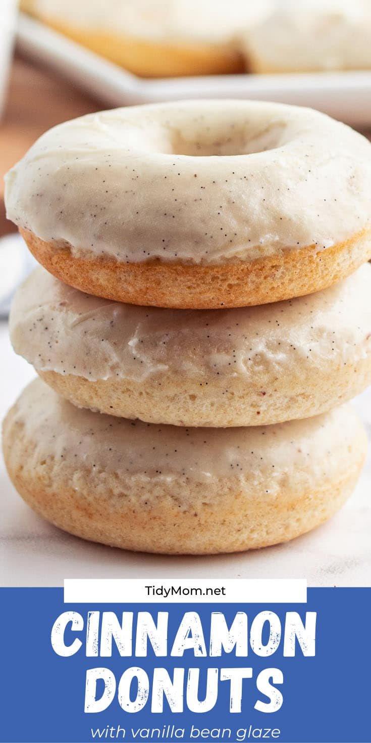 stack of 3 glazed donuts