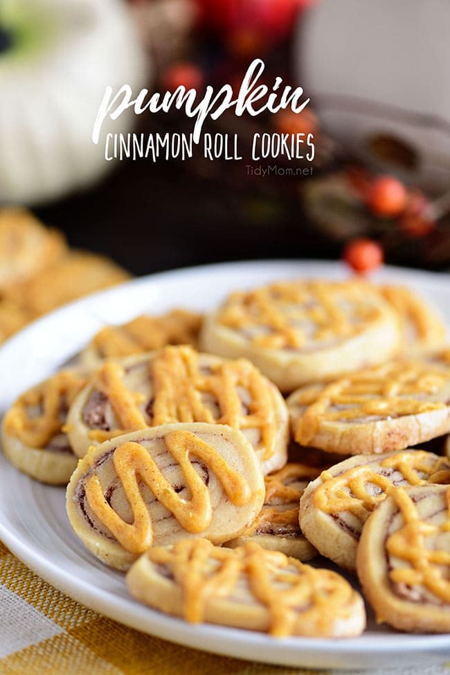 Pumpkin Spice Cinnamon Roll Cookies