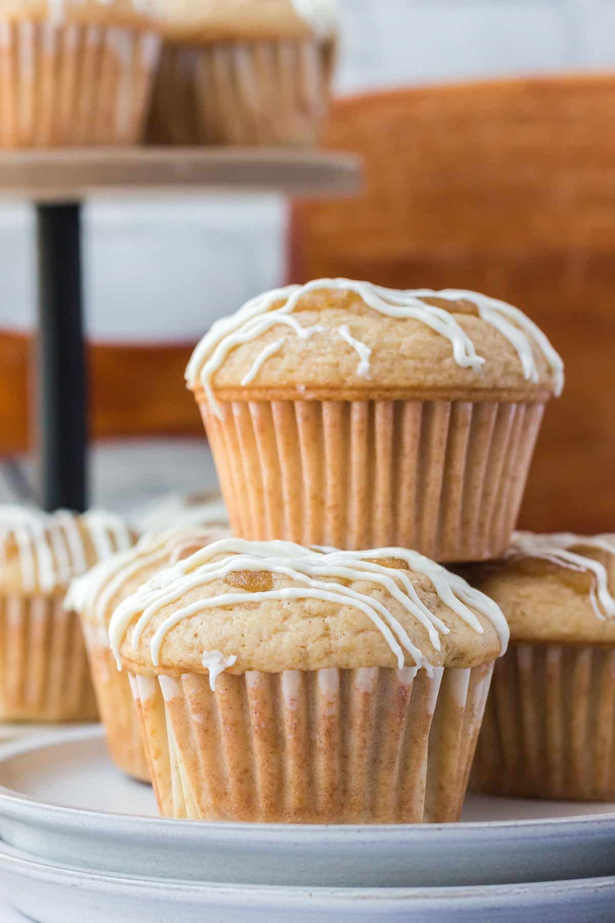 cinnamon muffins on a counter