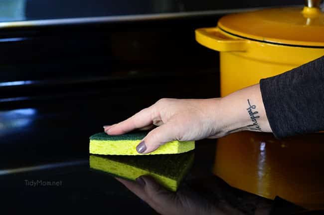 Scotch-Brite Heavy Duty Scrub Sponge cleaning sponges that work in any room in your house. From floors, to tile, to dusty shelves and pots and pans, if you were only going to use one tool for all of your cleaning needs, this should be it.