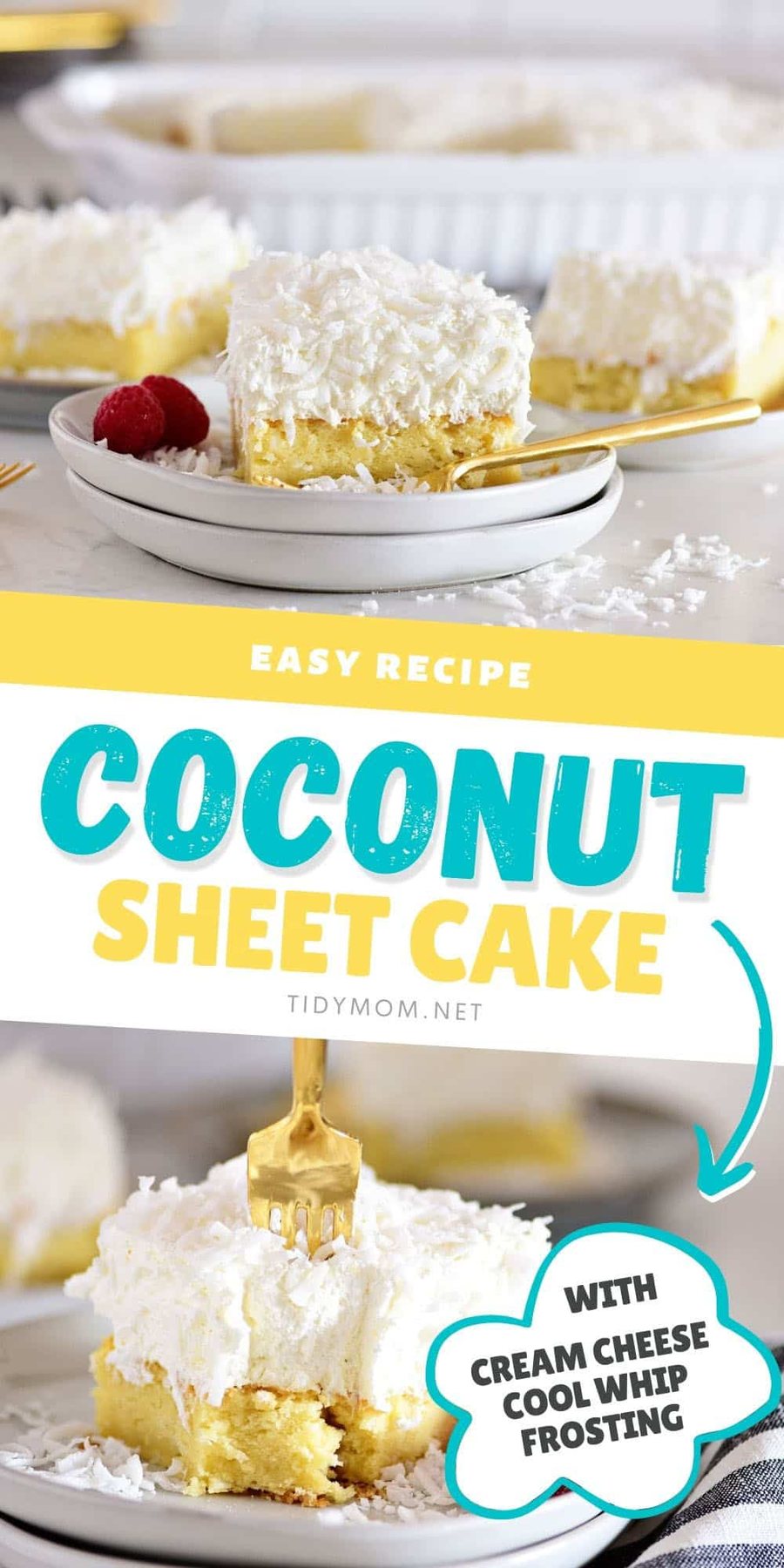 pieces of cake on white plates