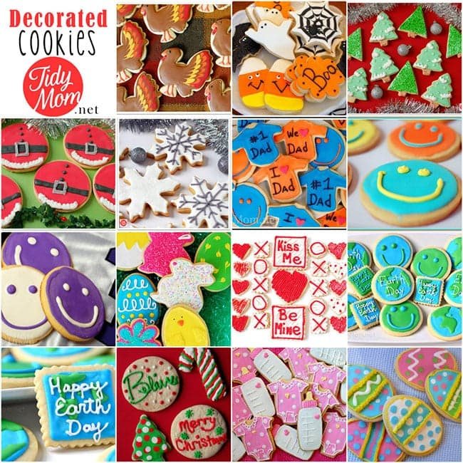 Decorated cut-out cookies, tips, tricks and recipes at cetcu.com