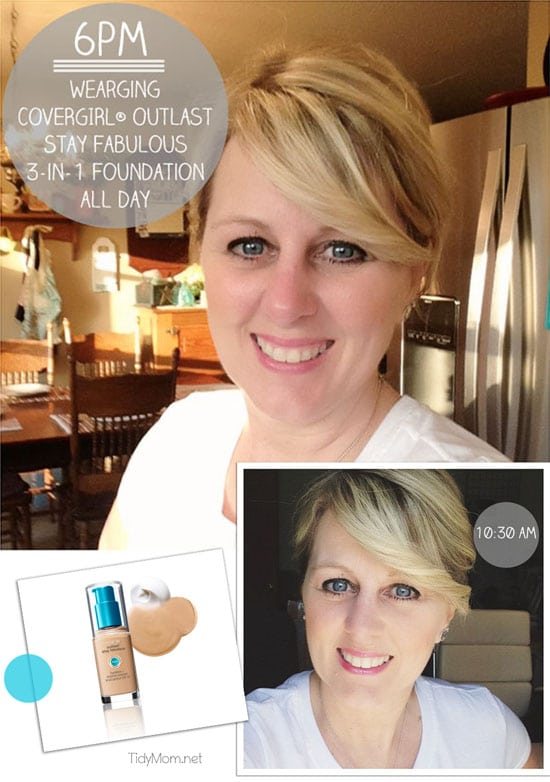 Cetcu wearing Covergirl Outlast Stay Fabulous 3-in-1 Foundation Test Drive