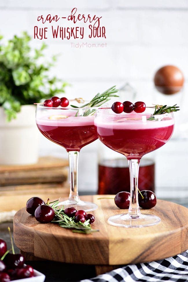 Cran-Cherry Rye Whiskey Sour