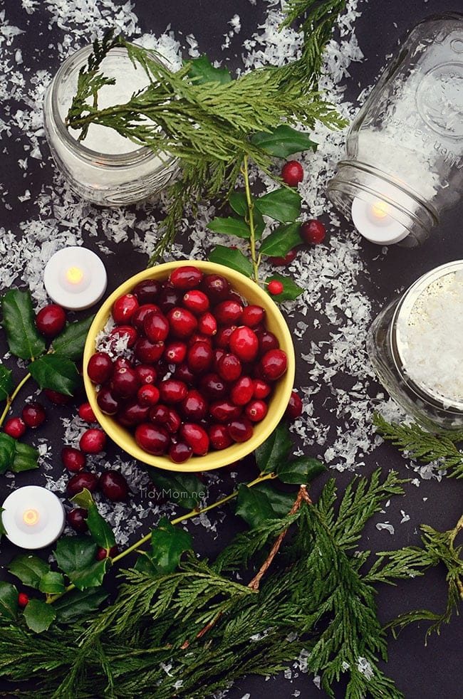 There is something magical about bringing the outside in, with this Easy Cranberry Centerpiece for the holidays. learn more at cetcu.com