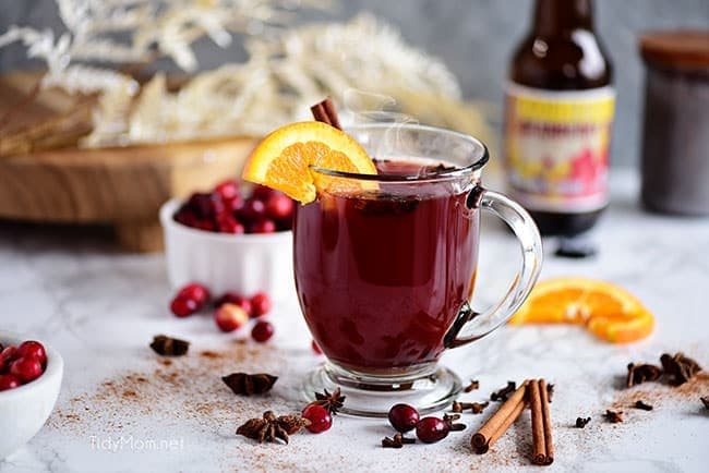 warm holiday Cranberry Mulled Ale