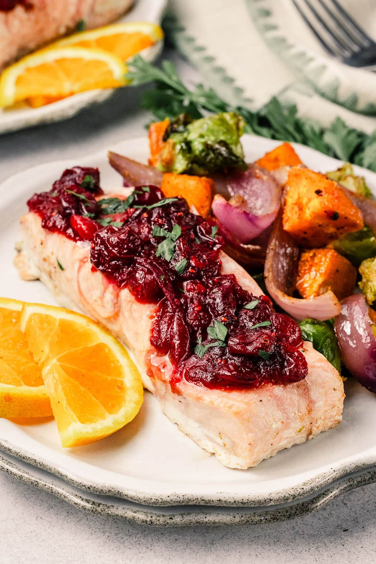 Cranberry Orange Glazed Salmon