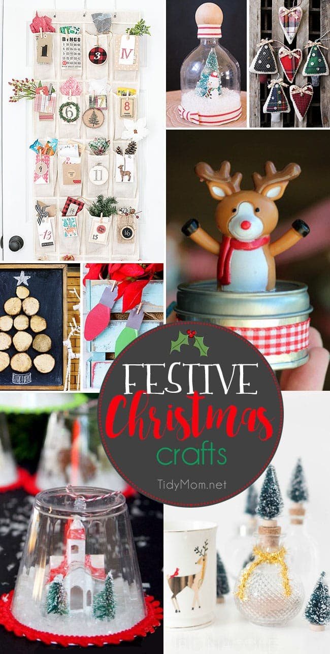 Festive Christmas Crafts to get you in the holiday spirit that the whole family will love. Most of these ideas can be made in no time at all. Get all the info at cetcu.com
