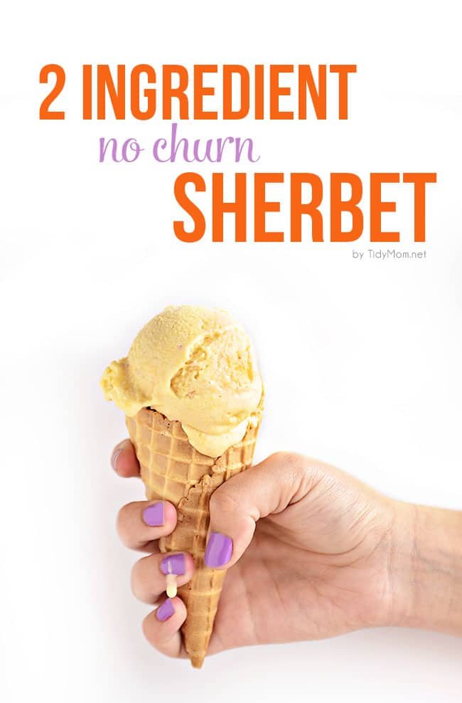 Peach Sherbet | 2 ingredients 2 minute recipe