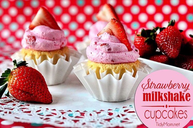 Image for Strawberry Milkshake Cupcakes