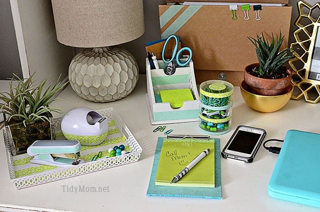 DIY Customized Desk Accessories using Scotch Expressions Tape at cetcu.com