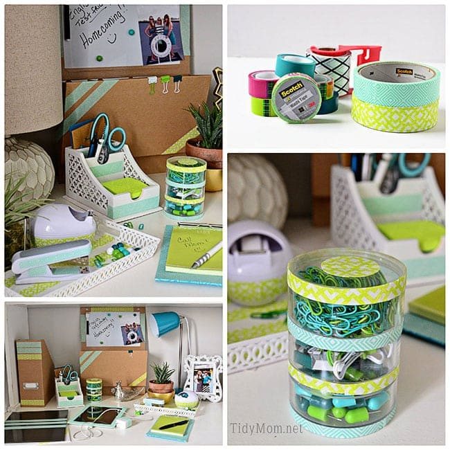 Take boring desk accessories and iPad from drab to fab with tape at cetcu.com
