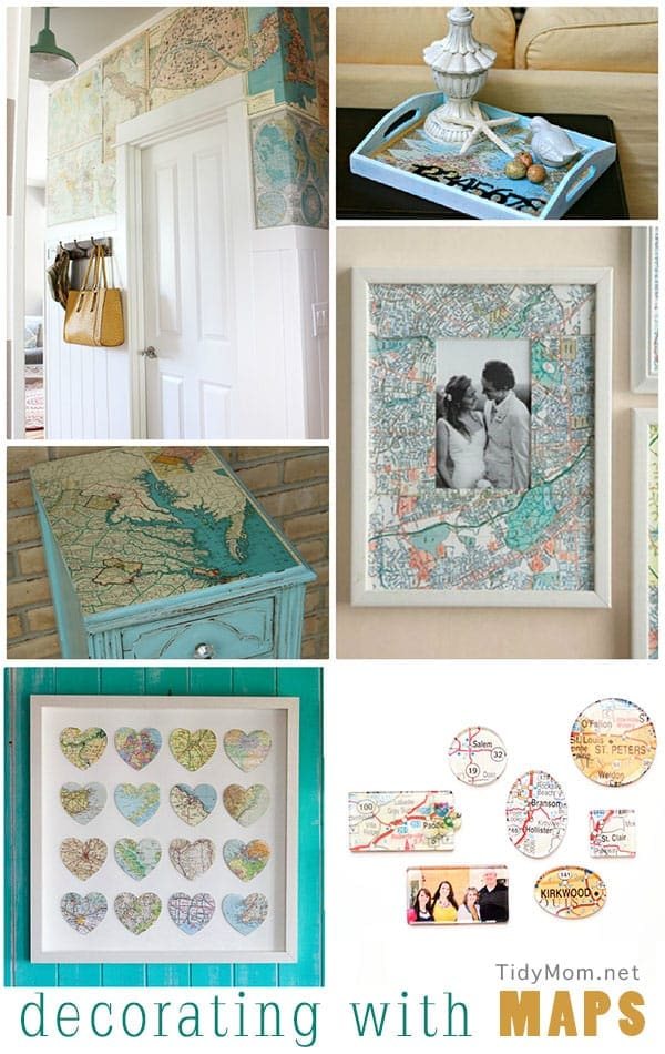 Decorating with Maps at cetcu.com
