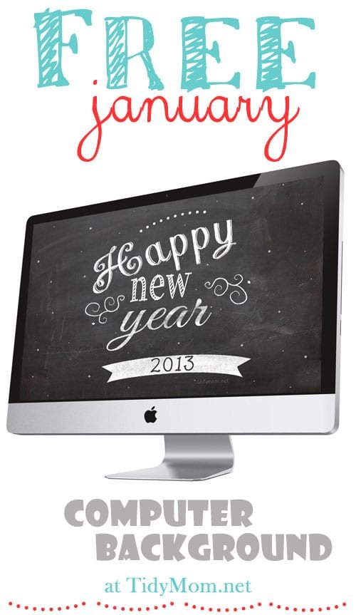 Desktop iPhone and iPad January 2013 Chalkboard Wallpaper
