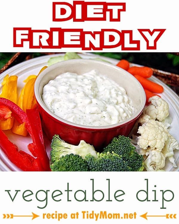 Diet Friendly Vegetable Ranch Dip
