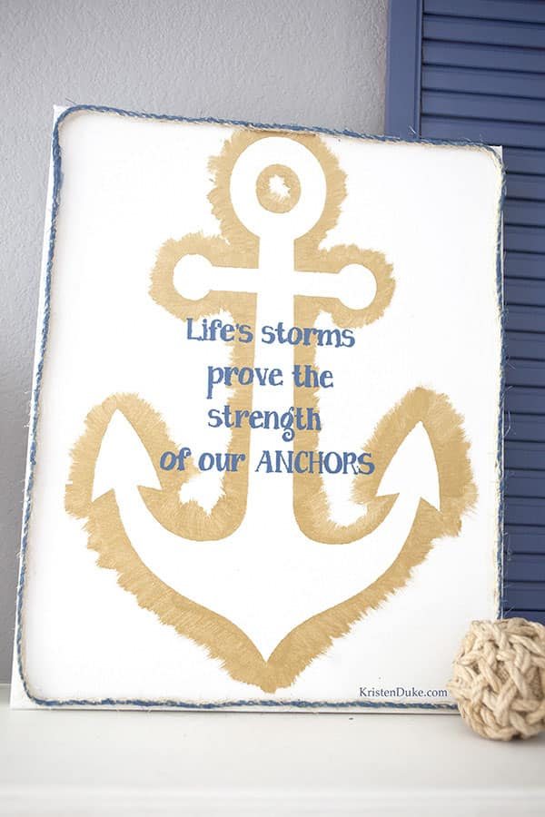 DIY Anchor Canvas Art from Kristen Duke Photgraphy. Tutorial at cetcu.com #sparkyoursummer