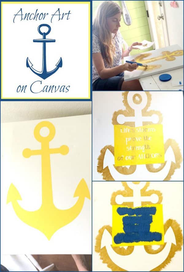 DIY Anchor Canvas Art from Kristen Duke Photgraphy. Tutorial at cetcu.com #sparkyoursummer