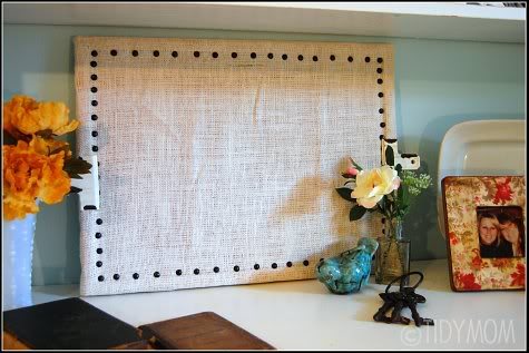 {DIY} Burlap Bulletin Board