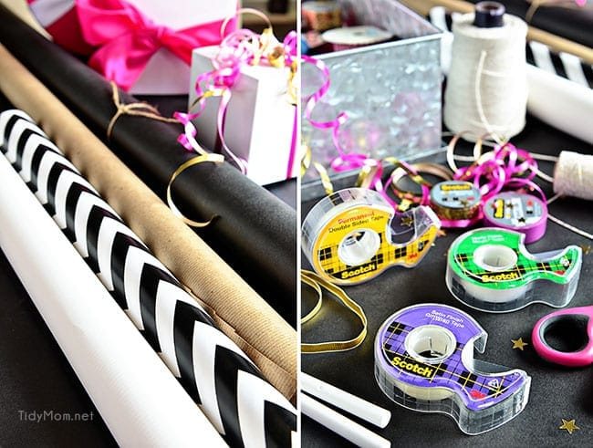 Gift Wrap ideas with Scotch Brand Wrapping Tape and cetcu.com