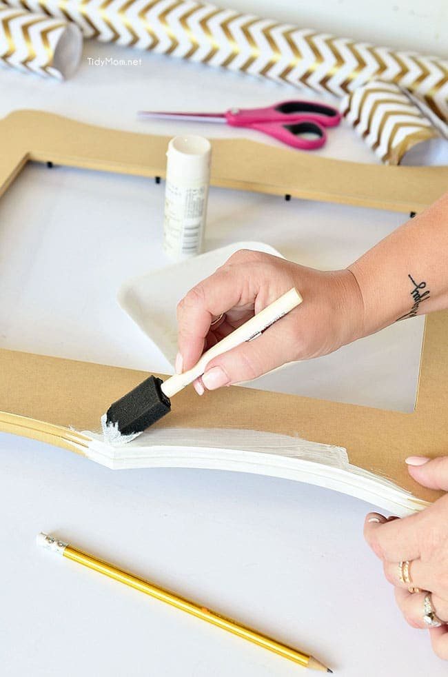 DIY Mod Podge frame tutorial at Tidymom.net