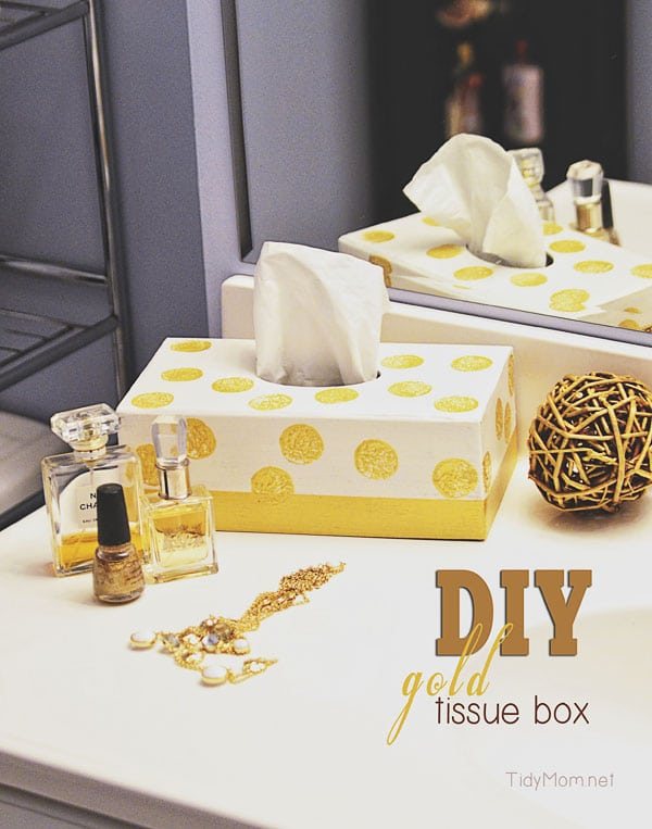 DIY Gold Tissue Box