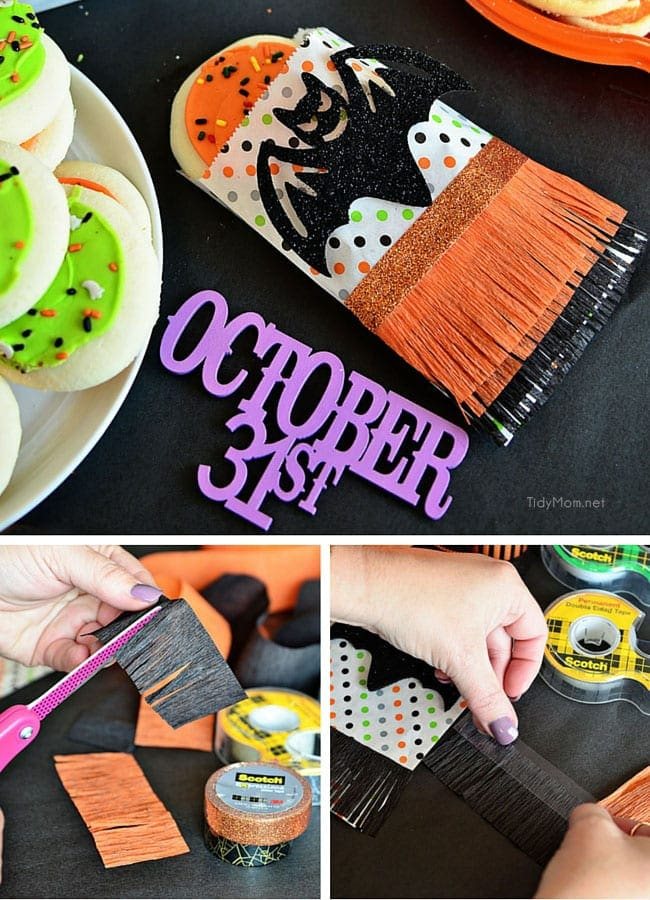 DIY Halloween Treat Bags. Perfect for cookies, candy or halloween favors to pass out to trick-or-treaters or Halloween party guests. Details on how to make 3 different Halloween treat bags at cetcu.com