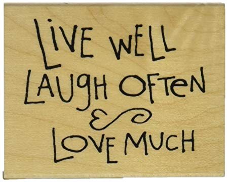 ''Live Laugh Love'' Motivational Wood Stamp